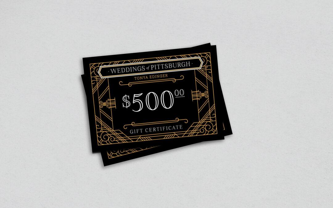Weddings of Pittsburgh Gift Certificate